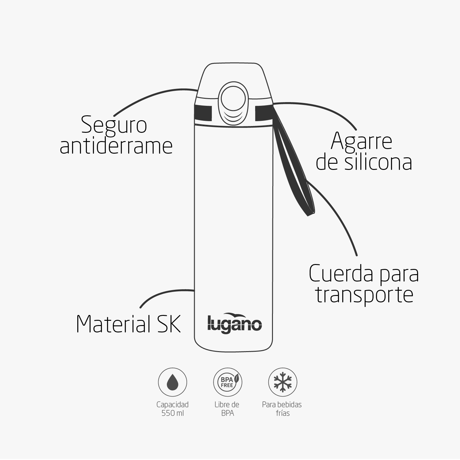 Botella Urban 550 ml